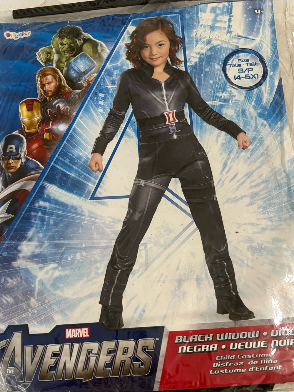 Marvel Girls Black Widow Black Jumpsuit Costume - Picture 1 of 3